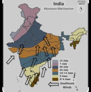 map of monsoon