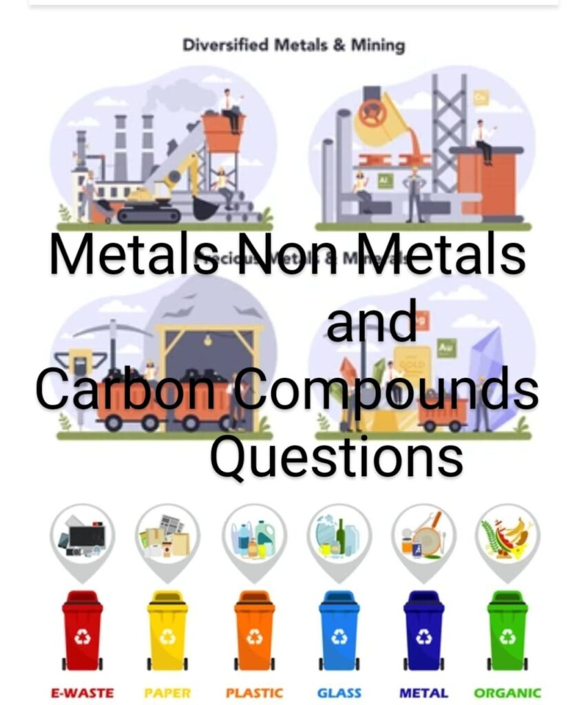 Metals Non Metals and Carbon Compounds Questions